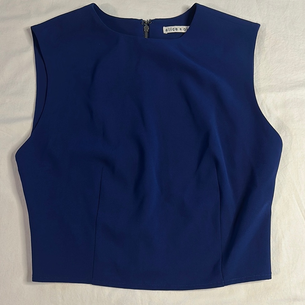 Alice + Olivia Women's Blue Sleeveless Top Size XS